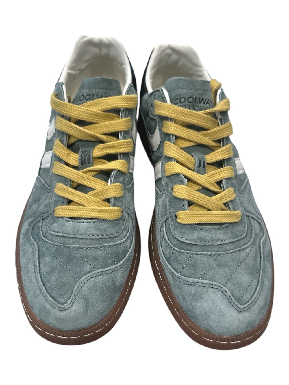 Coolway x Stillknocks Old School Suede Sneakers Mens Size 8 Green/Gum